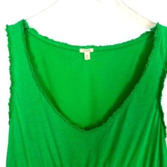 J. Crew | Women's Green Sleeveless V-Neck Jersey Knit Top Size Small - Picture 2 of 7